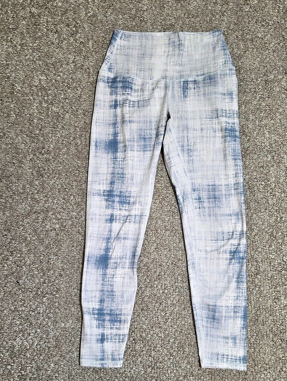 P'tula Leggings in White & Blue - Medium